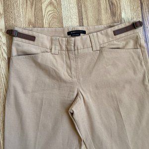 BCBG Beige Ankle Cropped Pants